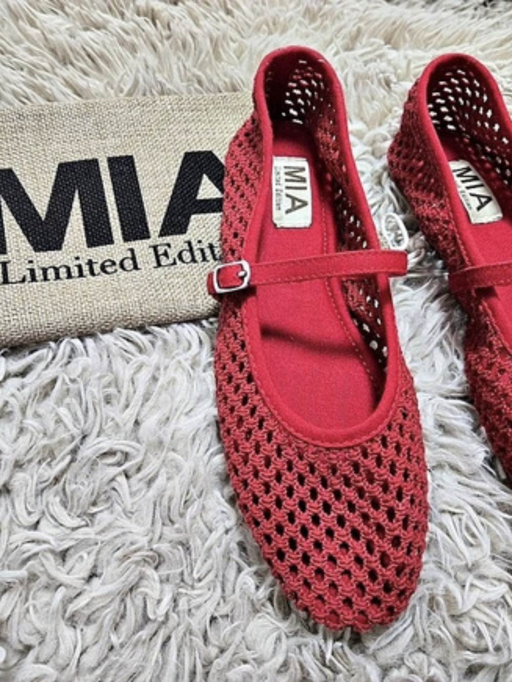 MIA Kora Mary Jane Flat in Red US 8
